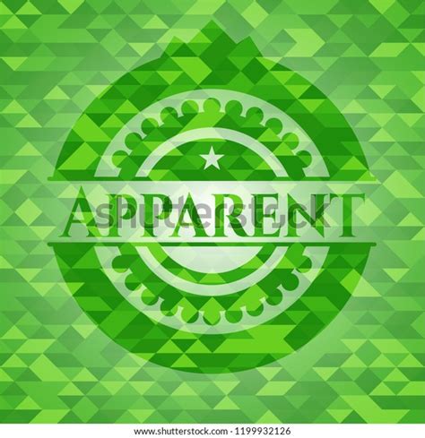 Apparent Realistic Green Mosaic Emblem Stock Vector Royalty Free