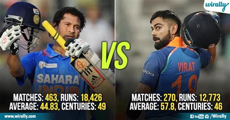 Virat Kohli Vs Sachin Tendulkar: Comparing The Stats Of Two Of All-Time ...