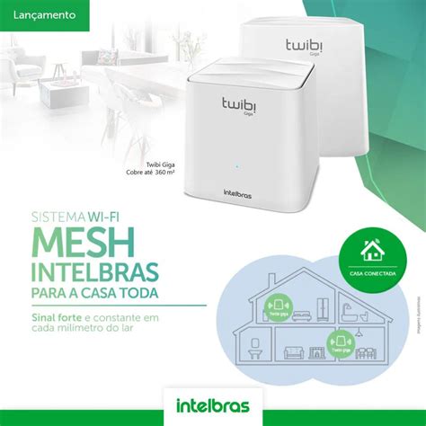 Roteador Intelbras Twibi Wifi Mesh Giga Kit C 2 Unidades você só