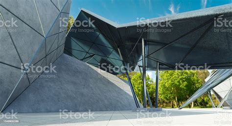 Contemporary Triangle Shape Design Building Exterior Stock Photo ...