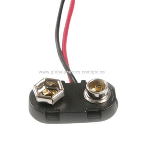 9V Battery Snap With Lead Wire Hard Plastic 9v Battery Connector