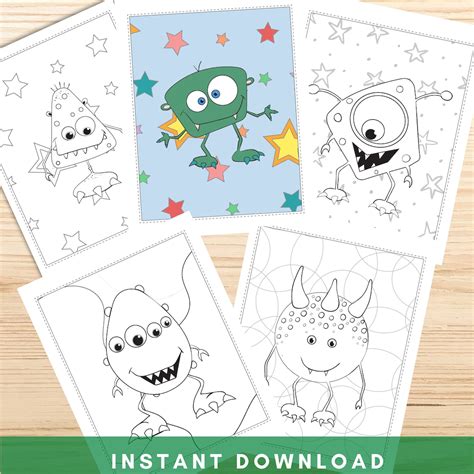 Monster Coloring Pages, Printable Coloring Pages, Monster Activity ...