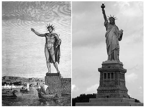 The Colossus of Rhodes and the Statue of Liberty - GreekReporter.com