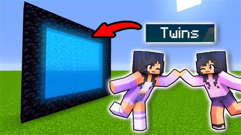 How To Make A Portal To The Aphmau Twins Dimension In Minecraft Youtube