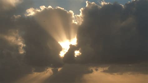 Light Beams Shining Through Clouds Time Lapse Stock Video Footage ...