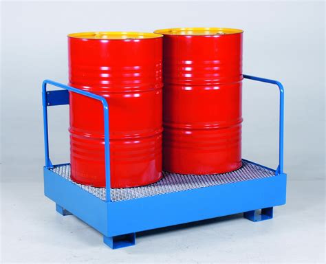 Barrel storage 2 barrels standing open with safety railing - CityRamp OÜ