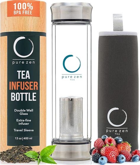 Amazon Pure Zen Tea Tumbler With Infuser Double Wall Glass