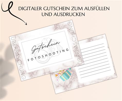 Fotoshooting Gutschein Vorlage Zum Ausdrucken Geschenkgutschein