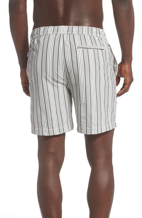 Onia Charles Surf Stripe Seersucker Swim Trunks For Men Lyst