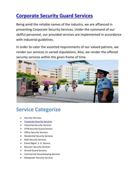 Ppt The Benefits Of Security Guard Services In Vancouver Powerpoint