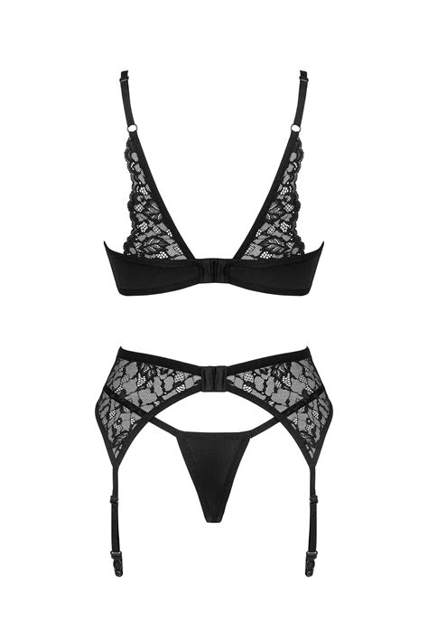 Obsessive Dame Reizwäsche 3 Teiliges Set Sexy Dessous Bh String