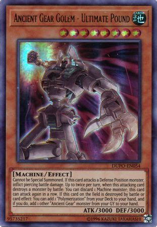 Ancient Gear Golem Duel Power Unlimited Yugioh TrollAndToad