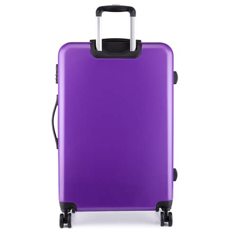 K6671l Kono Hard Shell Suitcase Diamond Design 3 Piece Luggage Set Purple