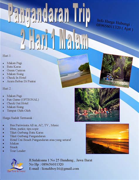 Contoh Brosur Wisata Pantai Tempat Wisata Indonesia