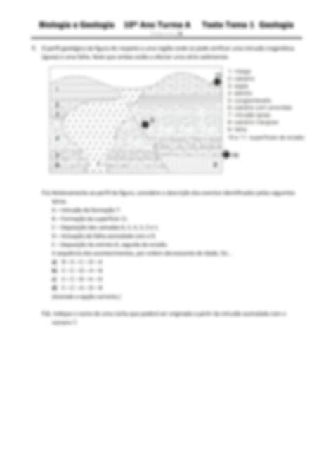Solution Teste De Biologia Subsistemas Terrestres Rochas E Racioc