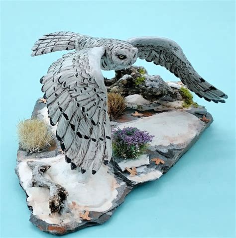 Snowy Owl Habitat Diorama