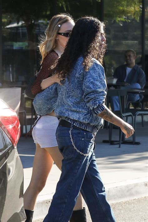 LILY-ROSE DEPP and 070 SHAKE Out for Lunch in Studio City 07/30/2023 ...