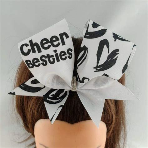 Best Friend Cheer Bow Set Cheer Besties Etsy Cheer Hair Bows