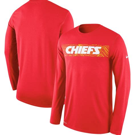 Kansas City Chiefs Nike Sideline Seismic Legend Long Sleeve T-Shirt – Red