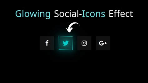 Glow Icons Hover Effect Using Html And Css Only Youtube Images