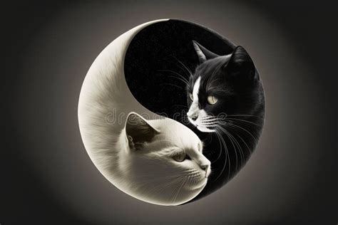 Yin Yang Cat Made Cute Black And White Cats In Yinyang Shape