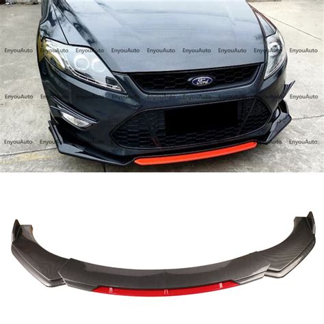 For Ford Explorer Universal Front Bumper Lip Spoiler Splitter Carbon Fiber Red Ebay