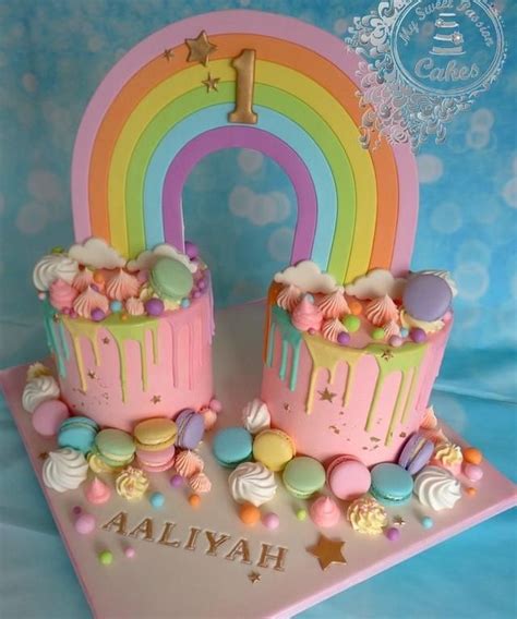 Rainbow Cake for 1st Birthday Celebration