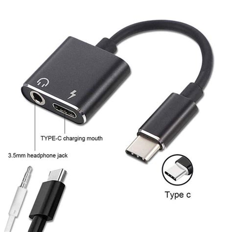 2 In 1 Usb Type C To 3 5mm Audio Jack And Usb Type C Charger Geewiz