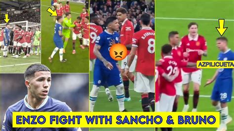 Enzo Fernandez S Full Fight With Bruno And Sancho See Ten Hag S