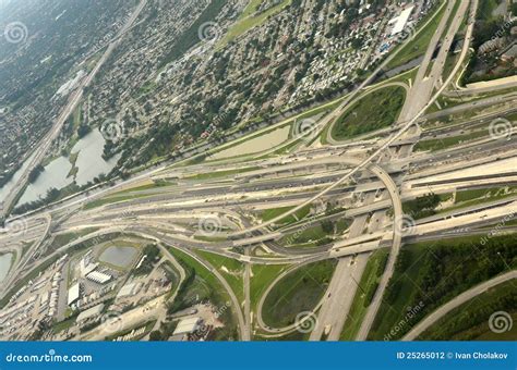 Aerial view of highways stock photo. Image of scenic - 25265012