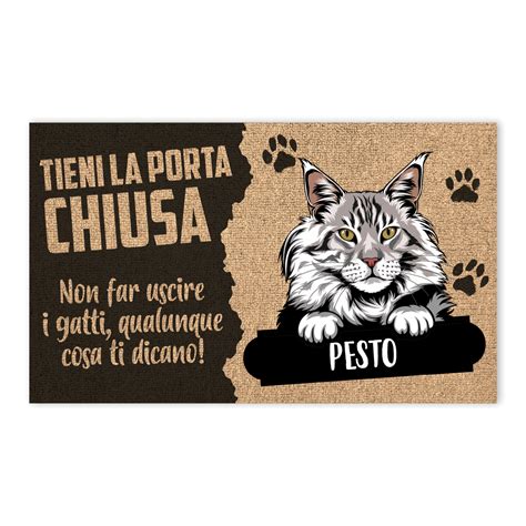 Zerbino Personalizzato Non Far Uscire Il Gatto Napit It