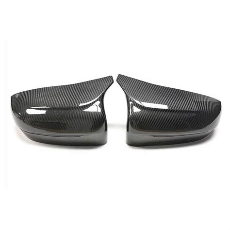 Real Carbon Fiber Side Mirror Cover Cap Add On For BMW M5 M8 F90 F91