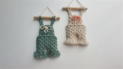 Macrame Wallhanging Baby Pants Overalls