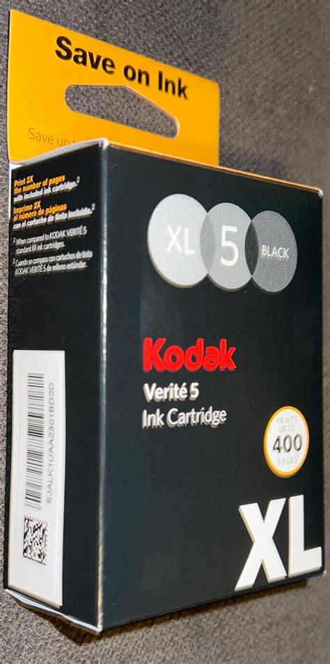 Kodak Verite Black Xl Original Genuine Ink Cartridge Model Alk Ua