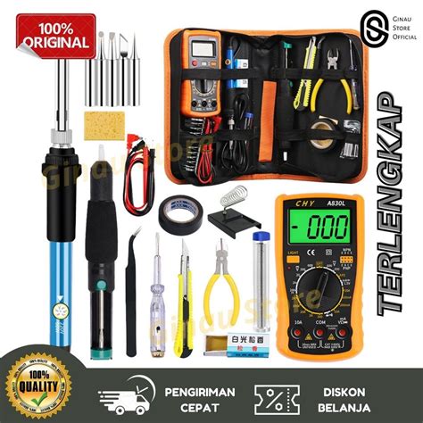 Jual Set Solder Listrik Lengkap Dengan Multimeter Iron Tool Kit V