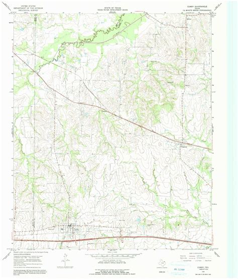 Classic Usgs Cumby Texas 75x75 Topo Map Mytopo Map Store