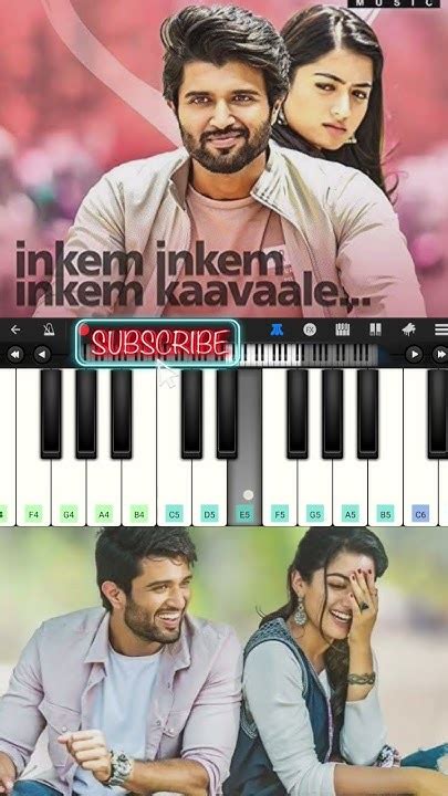 Inkem Inkem Song Piano Notes Geetha Govindam Shorts Reels