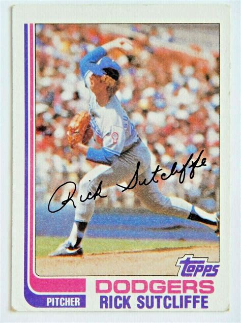 Rick Sutcliffe 609 Topps 1982 Baseball Card Los Angeles Dodgers VG