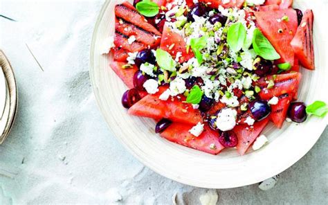 Gegrilde Watermeloen Met Feta Kersen En Pistachenoten Libelle Lekker