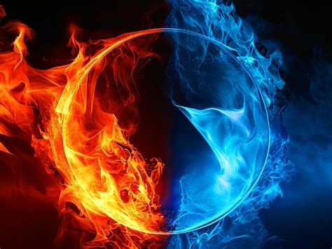 Premium Photo Fire And Ice Background Hd 4k Images Free Download