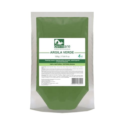 Kit Argila Branca E Argila Verde 500g Cada Dermare