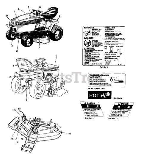 AGCO 1614 1692183 AGCO Lawn Tractor 14hp Decal Group AGCO Allis