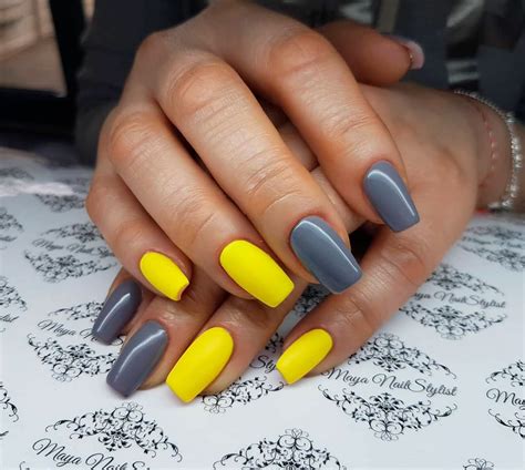 Best Yellow Nail Art Designs For Summer Stylish Belles Grey