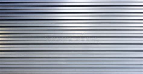 Corrugated Metal Sheetslide Door Roller Shutter Texture Stock Photo