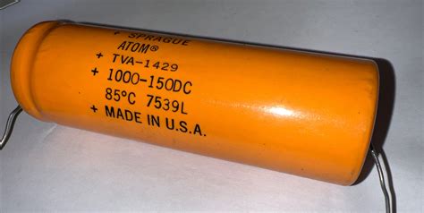 SPRAGUE ATOM TVA 1429 Capacitor 1000uf 150V For Tube Made In USA