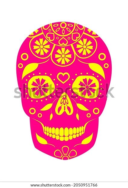 Pink Sugar Skull Clipart Vector Illustration Stock Vector Royalty Free