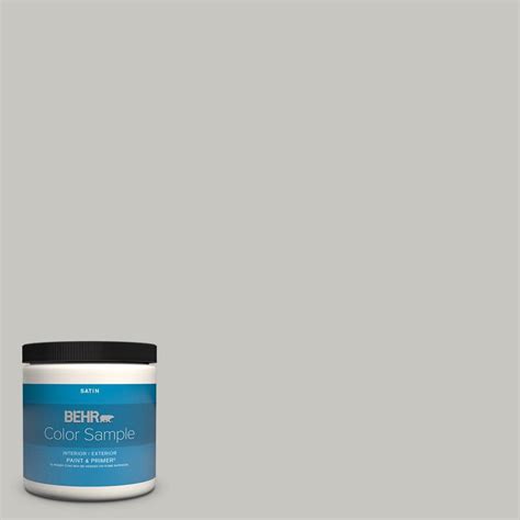 Behr Premium Plus 8 Oz Ppu24 16 Titanium Satin Enamel Interior