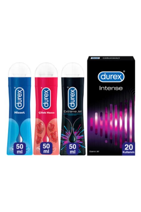 Durex Hisset 50ml Çilek Jel 50ml Intense Uyarıcı Jel Extreme Anal Kayganlaştırıcı Jel 50ml