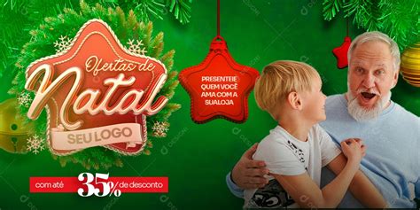 Banner Ofertas De Natal Loja Feliz Natal Social Media Psd Edit Vel