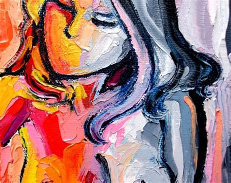 Femme 157 5x7 Impasto Nude Oil Painting By Aja Etsy